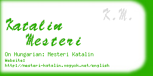 katalin mesteri business card